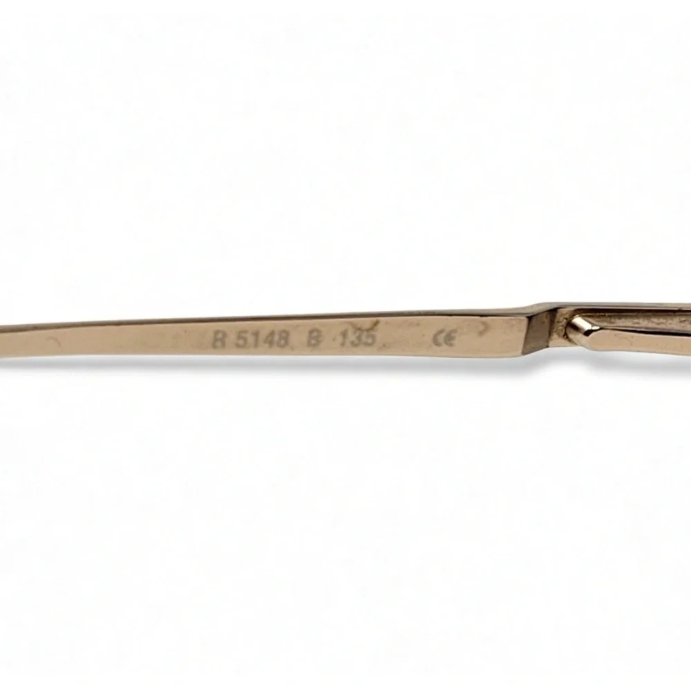 Rodenstock Eyewear 52-17-135 Metal Rectangular Minimalist Academic Retro Frames